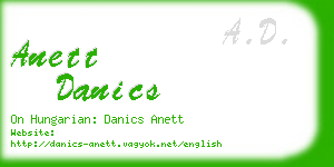 anett danics business card